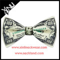 High Quality Silk Printed Money Bow Tie